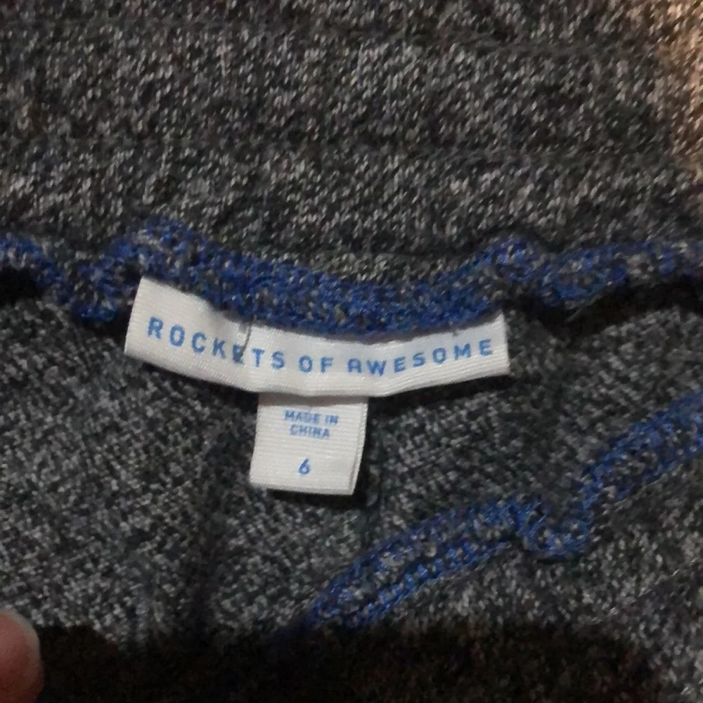 Rockets of Awesome gray joggers with zipper bottom
